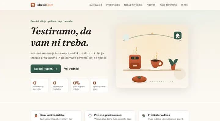 Posnetek spletne strani izbrandom.si